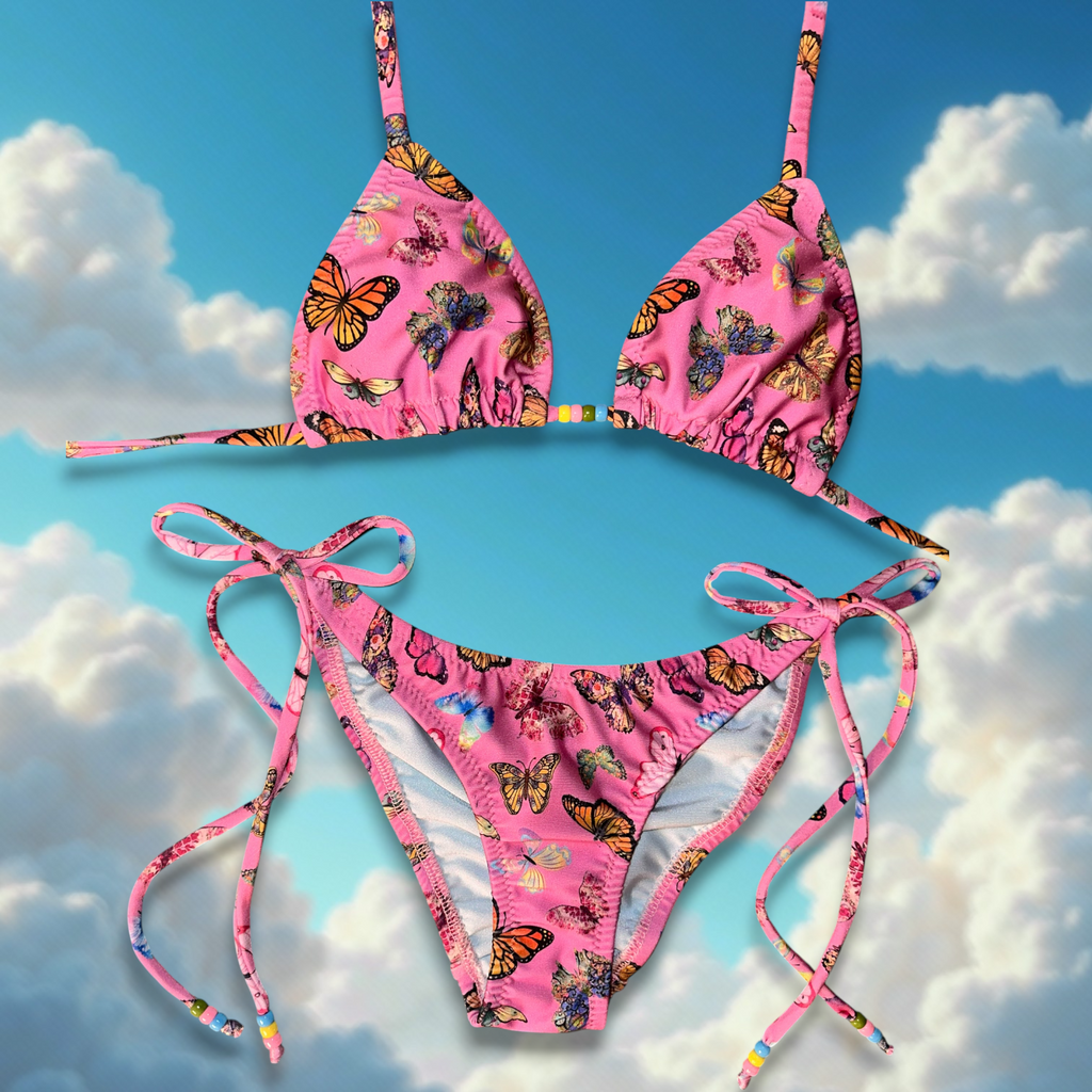 Tri-Top Pink Butterfly
